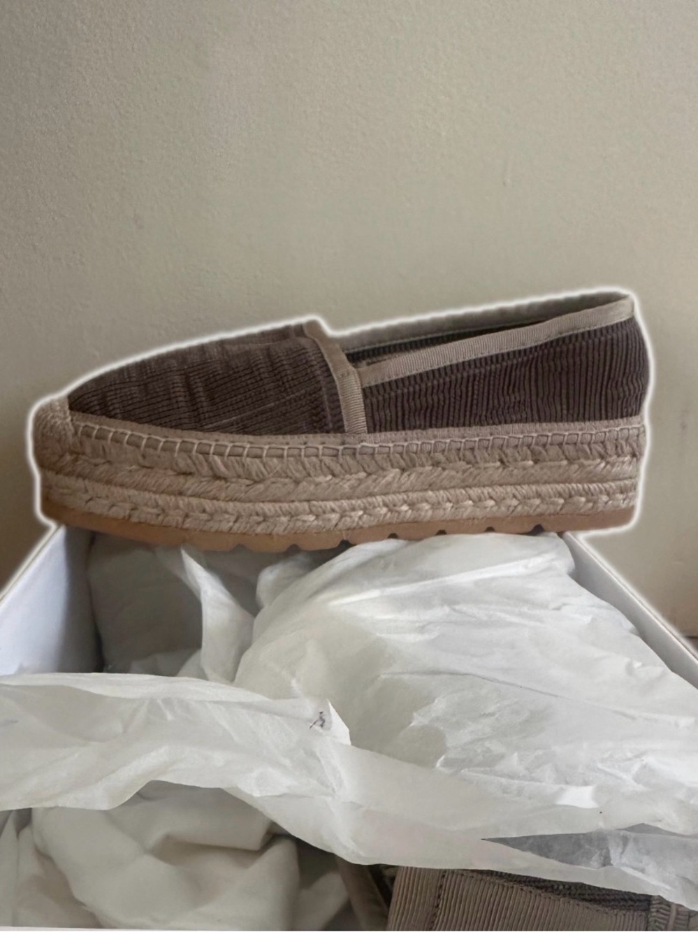 Balmain Brown Corduroy Platform Espadrilles